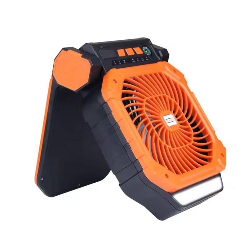 Outdoor Kitchen Power - 【อุปกรณ์ครัว】พัดลมพกพาพลังงานแสงอาทิตย์แบบ USB พร้อมไฟ LED ตัวจับเวลา และเข็มทิศ