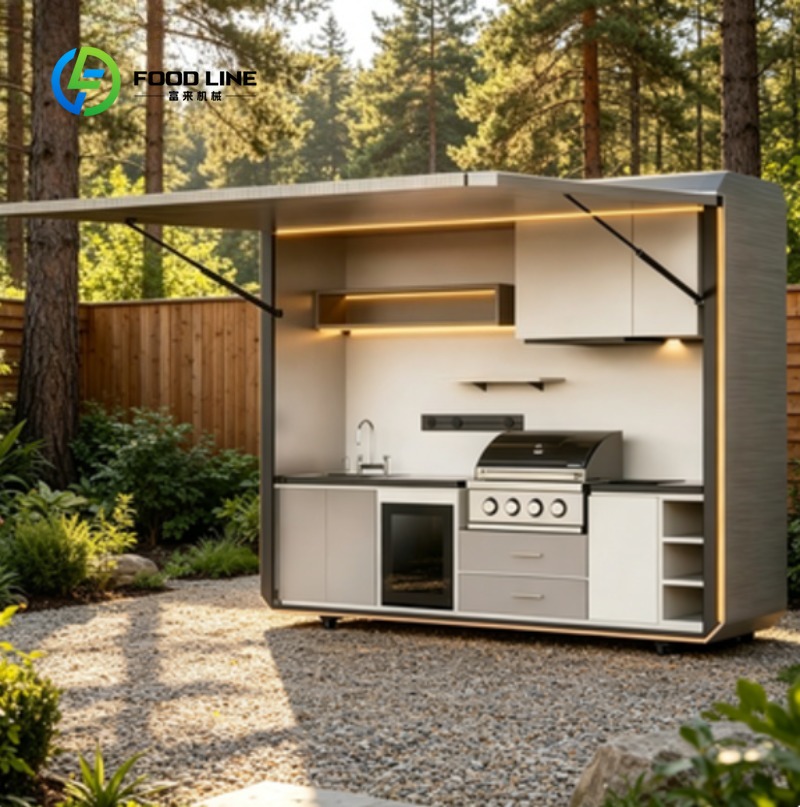 Outdoor Kitchen Power - ครัวกลางแจ้งพลังงานแสงอาทิตย์พร้อมระบบแผงโซลาร์เซลล์ สำหรับใช้ในบ้าน สนามหลังบ้าน ลานบ้าน และการตั้งแคมป์