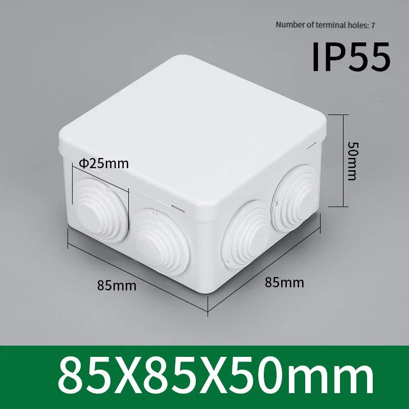 Outdoor Power Monitor - กล่องกันน้ำพลาสติกสำหรับใช้งานกลางแจ้ง IP55 ขนาด 85 * 85