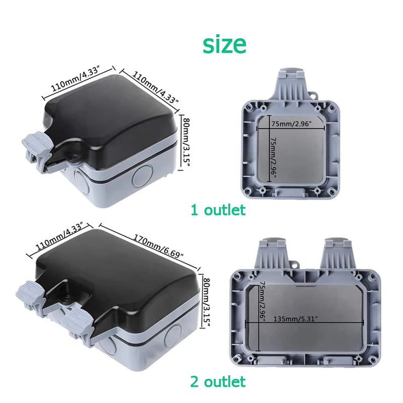 EU KR ผนังกลางแจ้งซ็อกเก็ตกันน - Outdoor Power Rack บทวิจารณ์และราคา