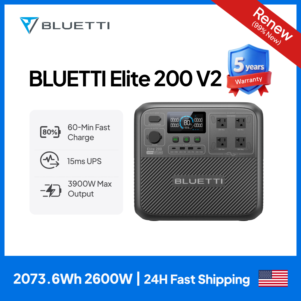 【รีนิว】BLUETTI Elite 200 V2 สถ - Outdoor Power Equipment บทวิจารณ์และราคา